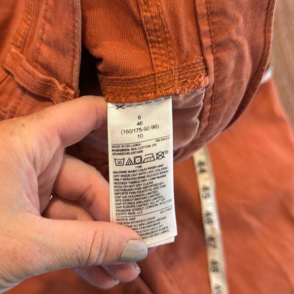 Gap orange carpenter crop jeans size 6 - Picture 8 of 11
